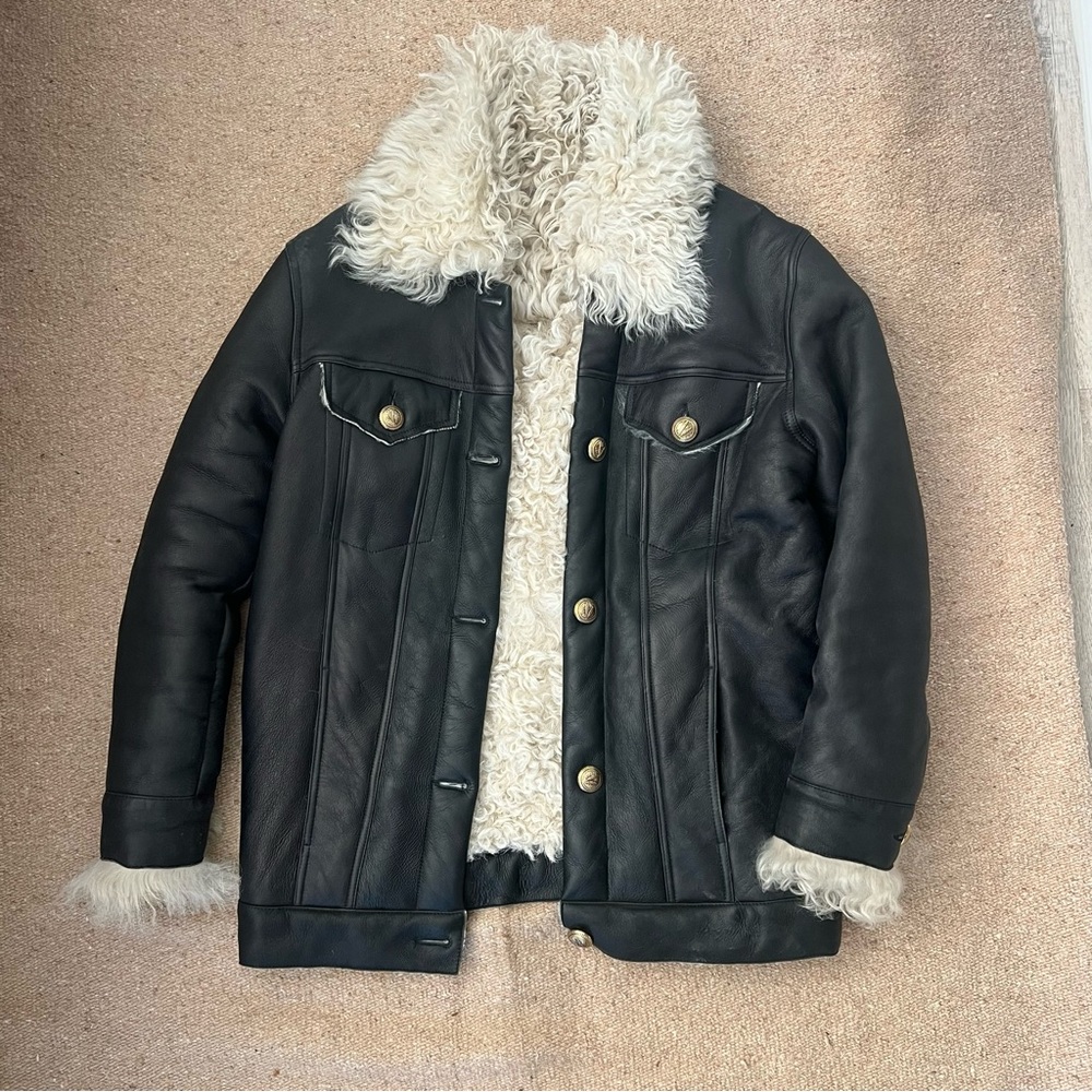 Zeynep Arcay Leather Jacket - Lamb Fur